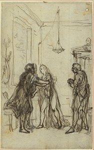 Studium do "La Pharsale" Lucaina, Canto II autorstwa Hubert Francois Gravelot
