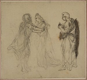 Studium do "La Pharsale" Lucaina, Canto II autorstwa Hubert Francois Gravelot
