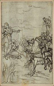 Studium do "La Pharsale" Lucaina, Canto I autorstwa Hubert Francois Gravelot