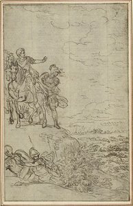 Studium do "La Pharsale" Lucaina, Canto VII autorstwa Hubert Francois Gravelot