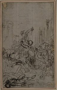 Studium do "La Pharsale" Lucaina, Canto VI autorstwa Hubert Francois Gravelot