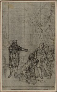 Studium do "La Pharsale" Lucaina, Canto V autorstwa Hubert Francois Gravelot