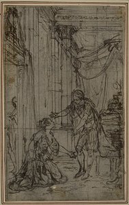 Studium do "La Pharsale" Lucaina, Canto X autorstwa Hubert Francois Gravelot