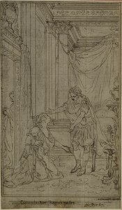 Studium do "La Pharsale" Lucaina, Canto X autorstwa Hubert Francois Gravelot