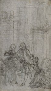 Studium do winiety-frontispiece w "L