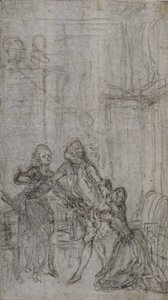 Studium do winiety-frontispiece w "L