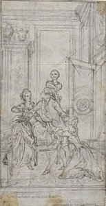 Studium do winiety-frontispiece w "L