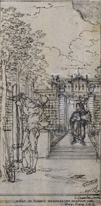 Studium do winiety-frontispiece w "Principes Generaux pour Servir à l