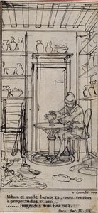 Studium do winiety-frontispiece w "Principes Generaux pour Servir à l