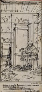 Studium do winiety-frontispiece w "Principes Generaux pour Servir à l