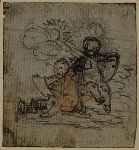 Studium do winiety-frontispiece Tacyta "Tiberius, or The Six First Books of Annals", Vol. 1 autorstwa Hubert Francois Gravelot
