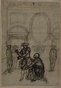 Studium do drugiego, nigdy nieopublikowanego wydania "La Partie de Chasse de Henri IV" Colle
