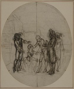 Studium do drugiego, nigdy nieopublikowanego wydania "La Partie de Chasse de Henri IV" Colle