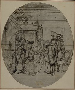Studium do drugiego, nigdy nieopublikowanego wydania "La Partie de Chasse de Henri IV" Colle