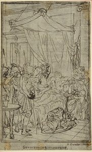 Studium do ilustracji w Tacyt "Tiberius, or The Six First Books of Annals" Księga II, tom 1 autorstwa Hubert Francois Gravelot