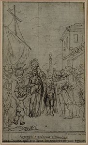 Studium do ilustracji w Tacyt "Tiberius, or The Six First Books of Annals", księga III, tom 2, 2. studium autorstwa Hubert Francois Gravelot