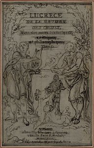 Studium do winiety-frontispiece z "De la Nature des Choses" Lukrecjusza, Księga I autorstwa Hubert Francois Gravelot