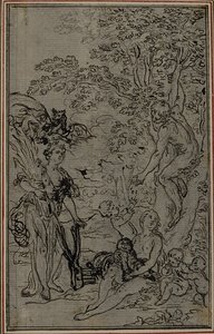 Studium do winiety z "De la Nature des Choses" Lukrecjusza, tom II, księga V autorstwa Hubert Francois Gravelot