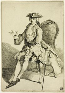 Siedzący młody seigneur autorstwa Hubert Francois Gravelot