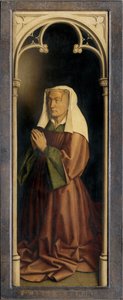 Lysbette Borluut, fragment Ołtarza Gandawskiego, zamknięty (olej na desce) autorstwa Hubert & Jan van (1390 1441) Eyck