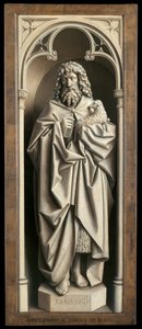 St. Johannes der Täufer, von der Außenseite des linken Flügels des Genter Altars