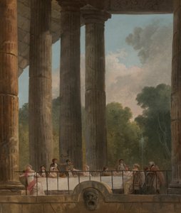 Bankiet w ruinach świątyni autorstwa Hubert Robert