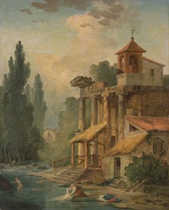 Kaprys z Pustelnią, 1796 autorstwa Hubert Robert