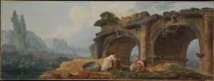 Łuki w ruinach autorstwa Hubert Robert