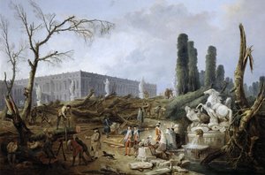 Bosquet Łaźni Apollo autorstwa Hubert Robert