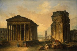 Ruiny Nîmes, Orange i Saint-Rémy-de-Provence autorstwa Hubert Robert