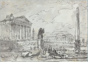 Fantazja o starożytnym Campidoglio autorstwa Hubert Robert
