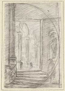 Wnętrze rzymskiego pałacu autorstwa Hubert Robert