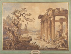 Krajobraz z ruinami autorstwa Hubert Robert