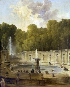 Washerwomen in a park - Washerwomen in a park - Obraz Huberta Roberta (1733-1808) - ca 1775 - Olej na płótnie - 56x45,5 - Petit Palais, Musee des Beaux-Arts de la Ville de Paris autorstwa Hubert Robert