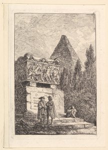 Sarkofag.n.d. autorstwa Hubert Robert