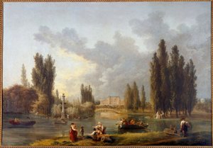 Zamek Mereville Obraz Huberta Roberta (1733-1808) XVIII w. Sceaux, muzeum wyspy Francji autorstwa Hubert Robert