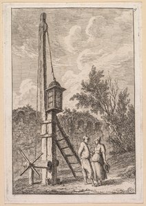Wieczory rzymskie: The Post, 1763-1764. autorstwa Hubert Robert