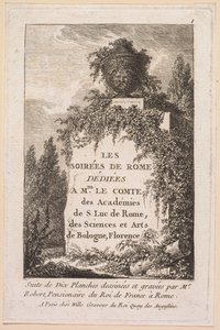Wieczory w Rzymie: Strona tytułowa autorstwa Hubert Robert