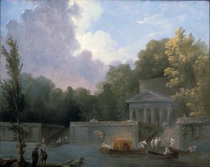 Scena w parku autorstwa Hubert Robert