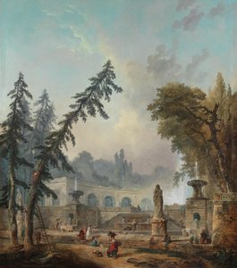 Pejzaż parkowy autorstwa Hubert Robert