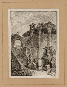 Płyta piąta z Wieczorów w Rzymie autorstwa Hubert Robert