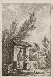 Płyta siódma z Wieczorów w Rzymie autorstwa Hubert Robert
