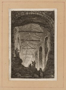 Płyta dziesiąta z Wieczorów w Rzymie autorstwa Hubert Robert