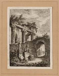 Płyta trzecia z Wieczorów w Rzymie autorstwa Hubert Robert