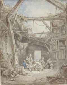 Zrujnowana farma autorstwa Hubert Robert