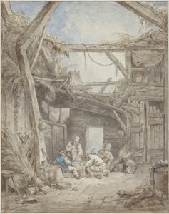 Zrujnowane gospodarstwo autorstwa Hubert Robert