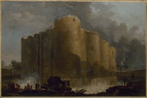 Bastylia w pierwszych dniach po zburzeniu autorstwa Hubert Robert