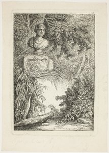 Popiersie, płyta druga z Wieczorów w Rzymie autorstwa Hubert Robert