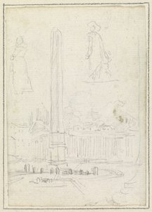 Obelisk na Placu Świętego Piotra autorstwa Hubert Robert