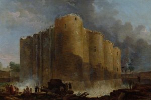 Zburzenie Bastylii, 14 lipca 1789 r. autorstwa Hubert Robert